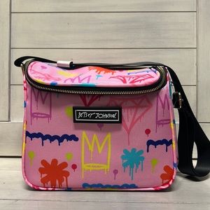 Betsey Johnson Graffiti Cube Zip Insulated Lunch Tote NWT